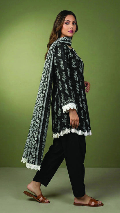 Digital Printed Lawn 3 PC Suit-ZR127