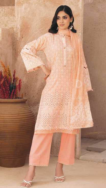 Embroidered Lawn 3PC Suit-ZR056