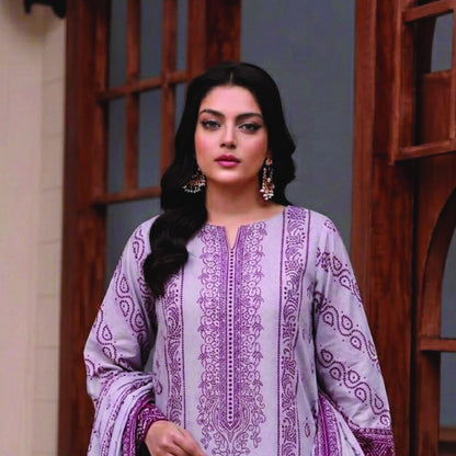 Digital Printed Lawn 3PC Suit-ZR195