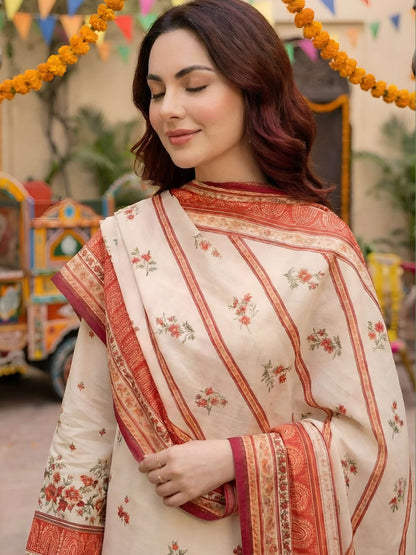 Printed Lawn 3PC-ZR047