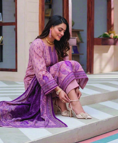Digital Printed Lawn 3PC Suit-ZR191