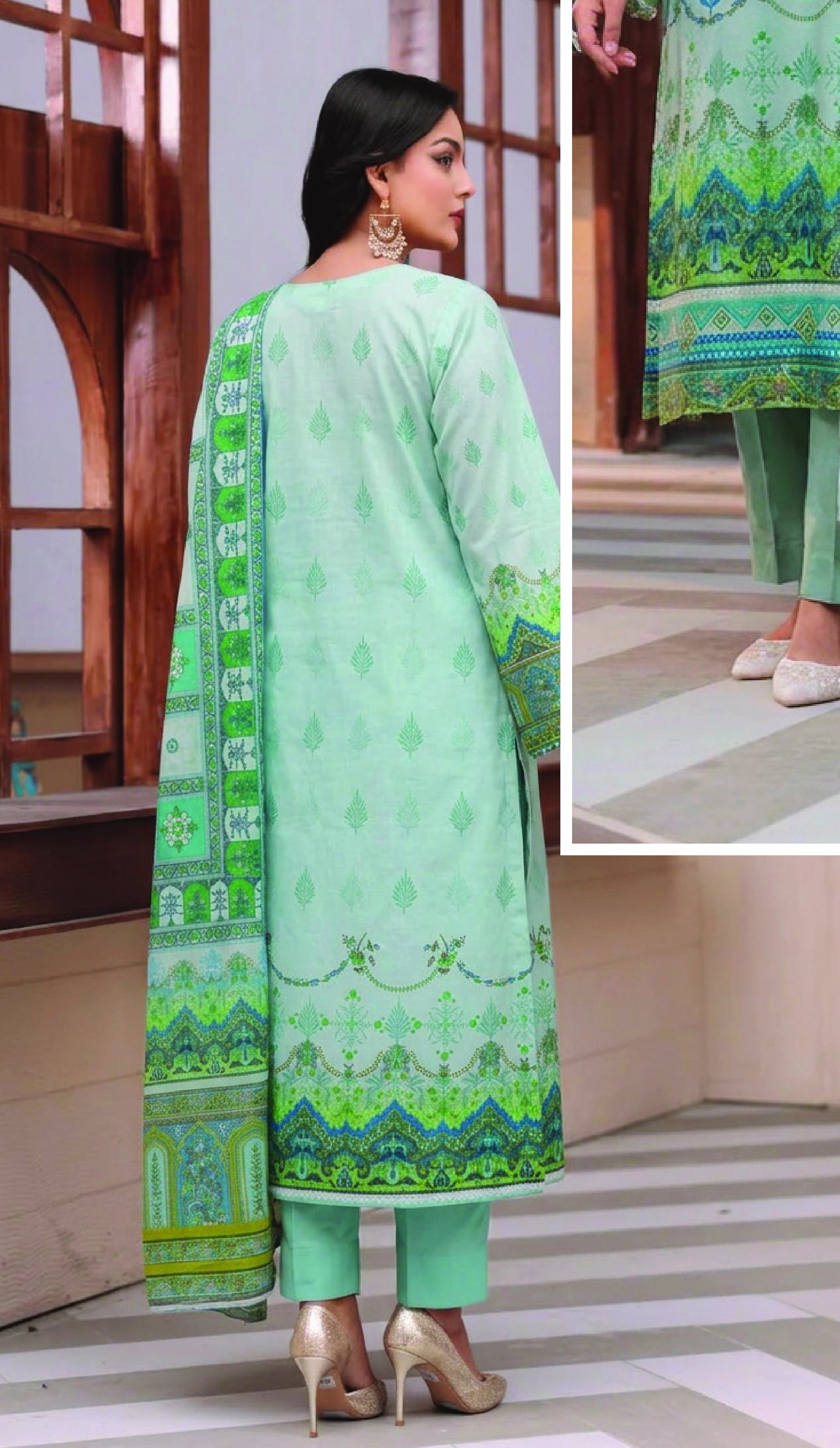 Digital Printed Lawn 3PC Suit-ZR190