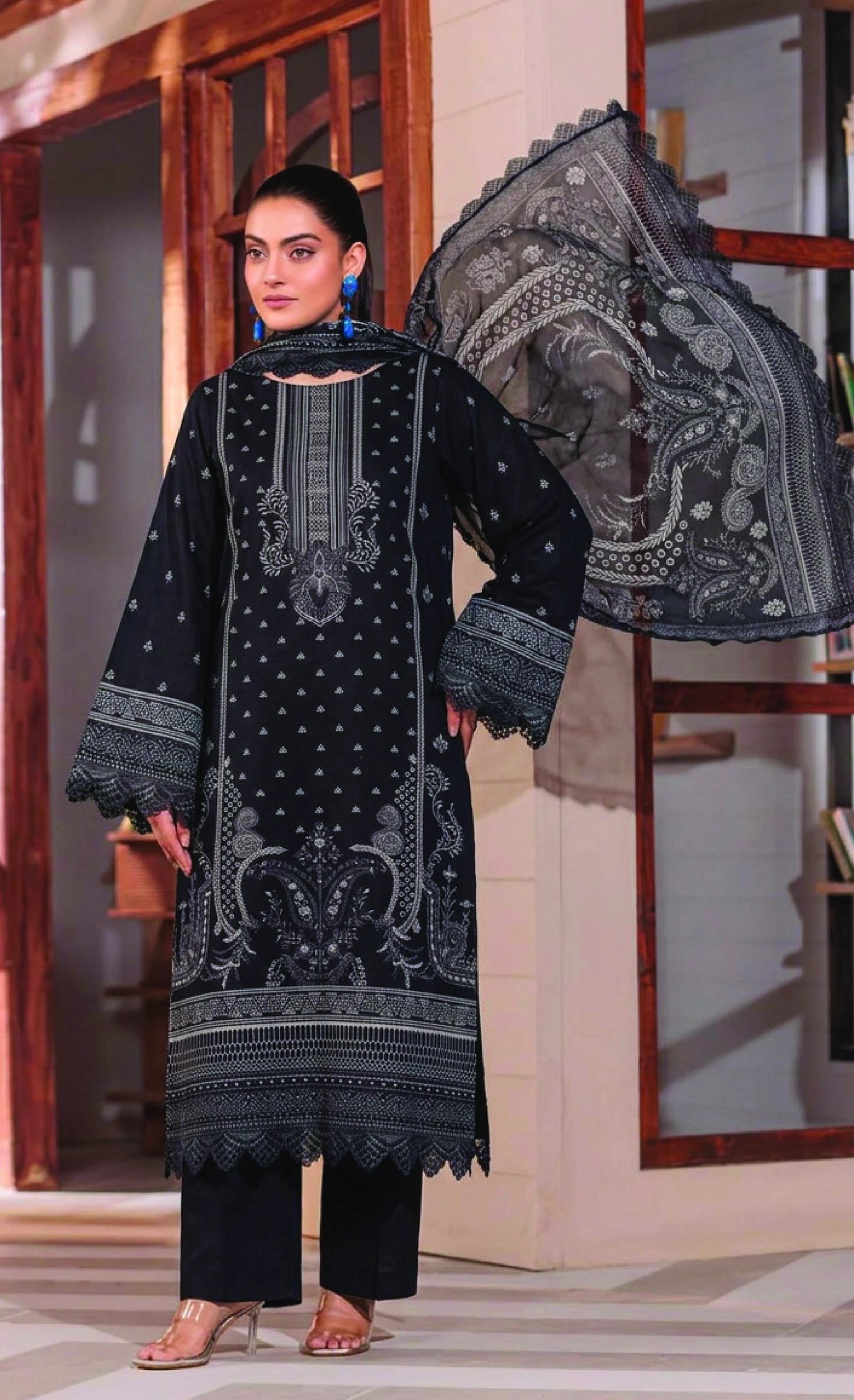 Digital Printed Lawn 3PC Suit-ZR188
