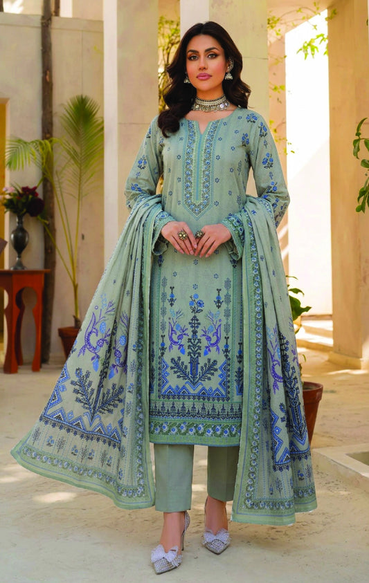 Digital Printed Lawn 3PC Suit-ZR189