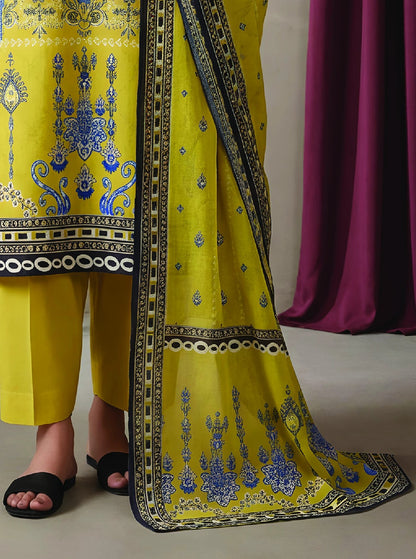 Digital Printed 3PC Lawn Suit-ZR114