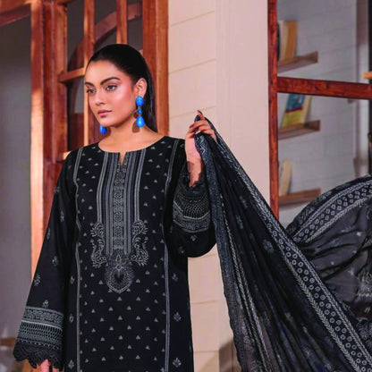 Digital Printed Lawn 3PC Suit-ZR188
