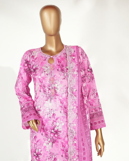 Embroidered Lawn 3PC Suit-ZR057