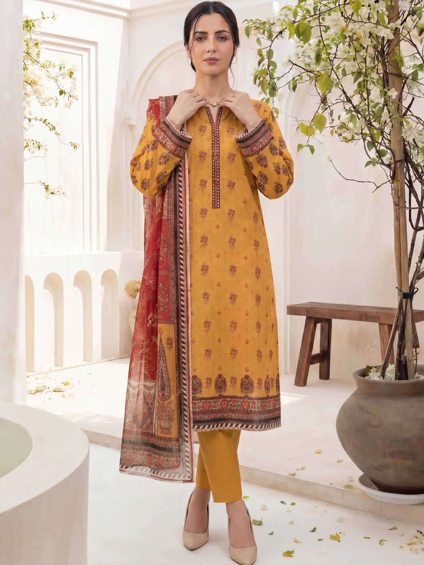 Printed Lawn 3PC-ZR038