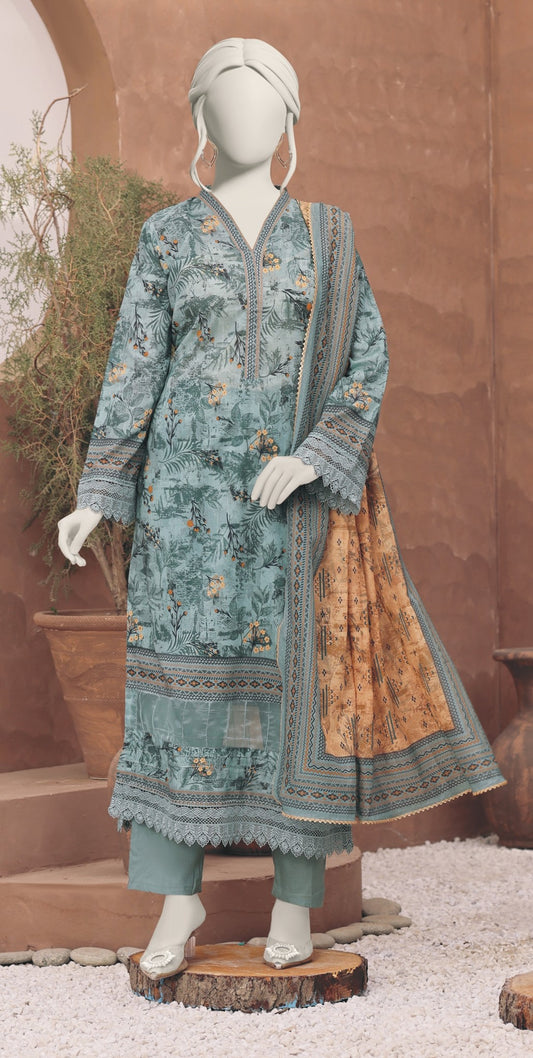 Printed Lawn 3PC Suit-ZR087
