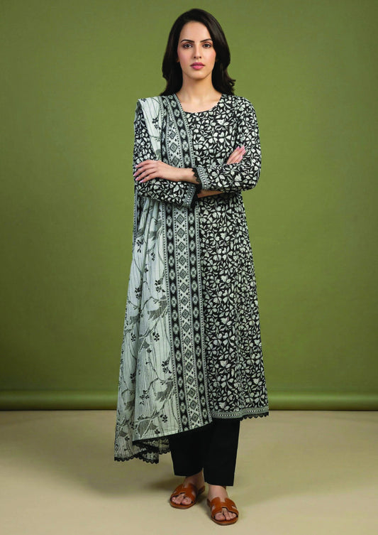 Digital Printed Lawn 3 PC Suit-ZR128