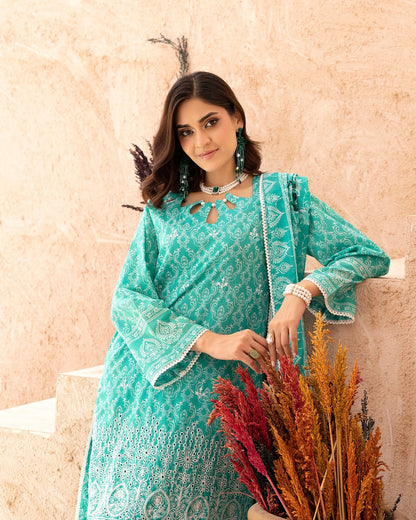 Embroidered Lawn 3PC Suit-ZR055