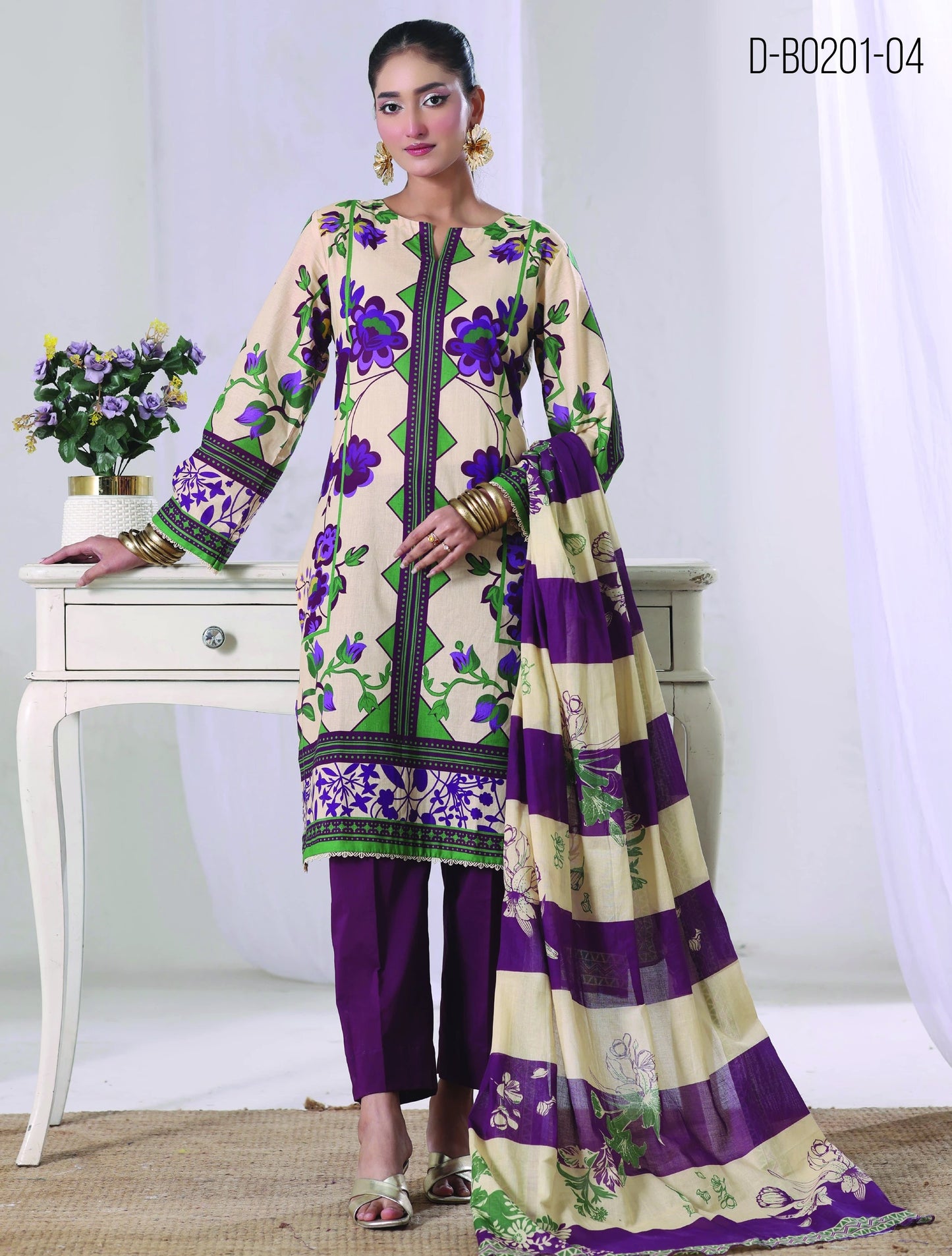 Digital Printed Lawn 3PC-ZR182
