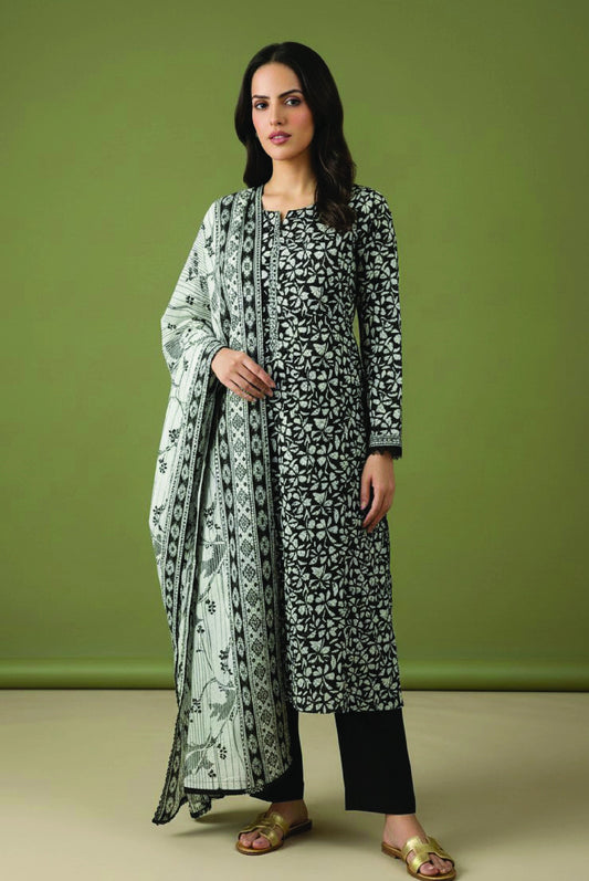 Digital Printed Lawn 3 PC Suit-ZR128