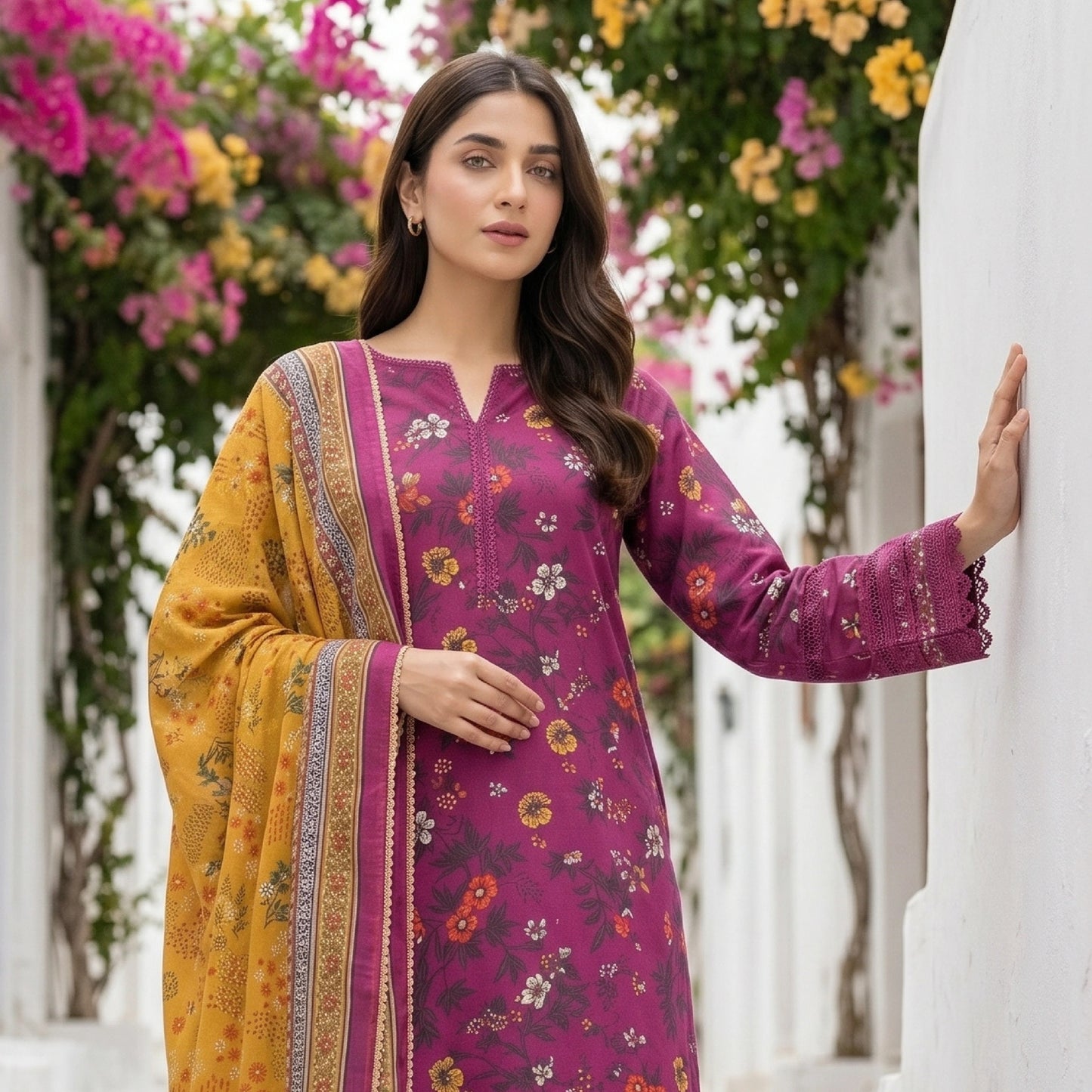 Printed Lawn 3 Piece Suit-ZR200