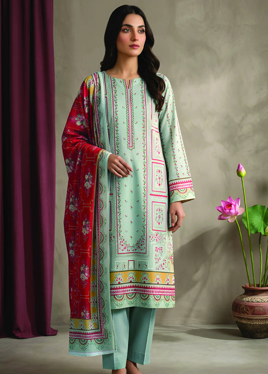 Digital Printed 3PC Lawn Suit-ZR117