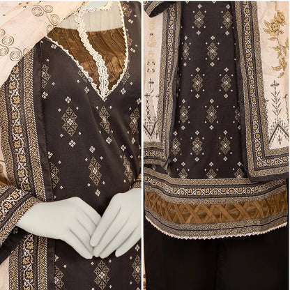 Digital Printed Lawn 3PC Suit-ZR153