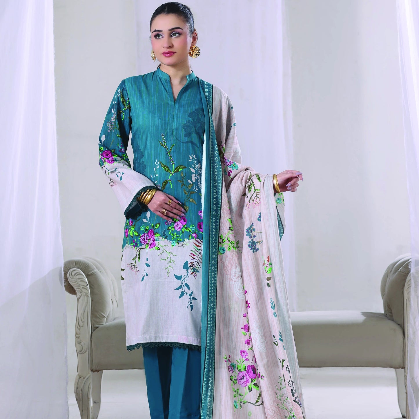 Digital Printed Lawn 3PC-ZR184