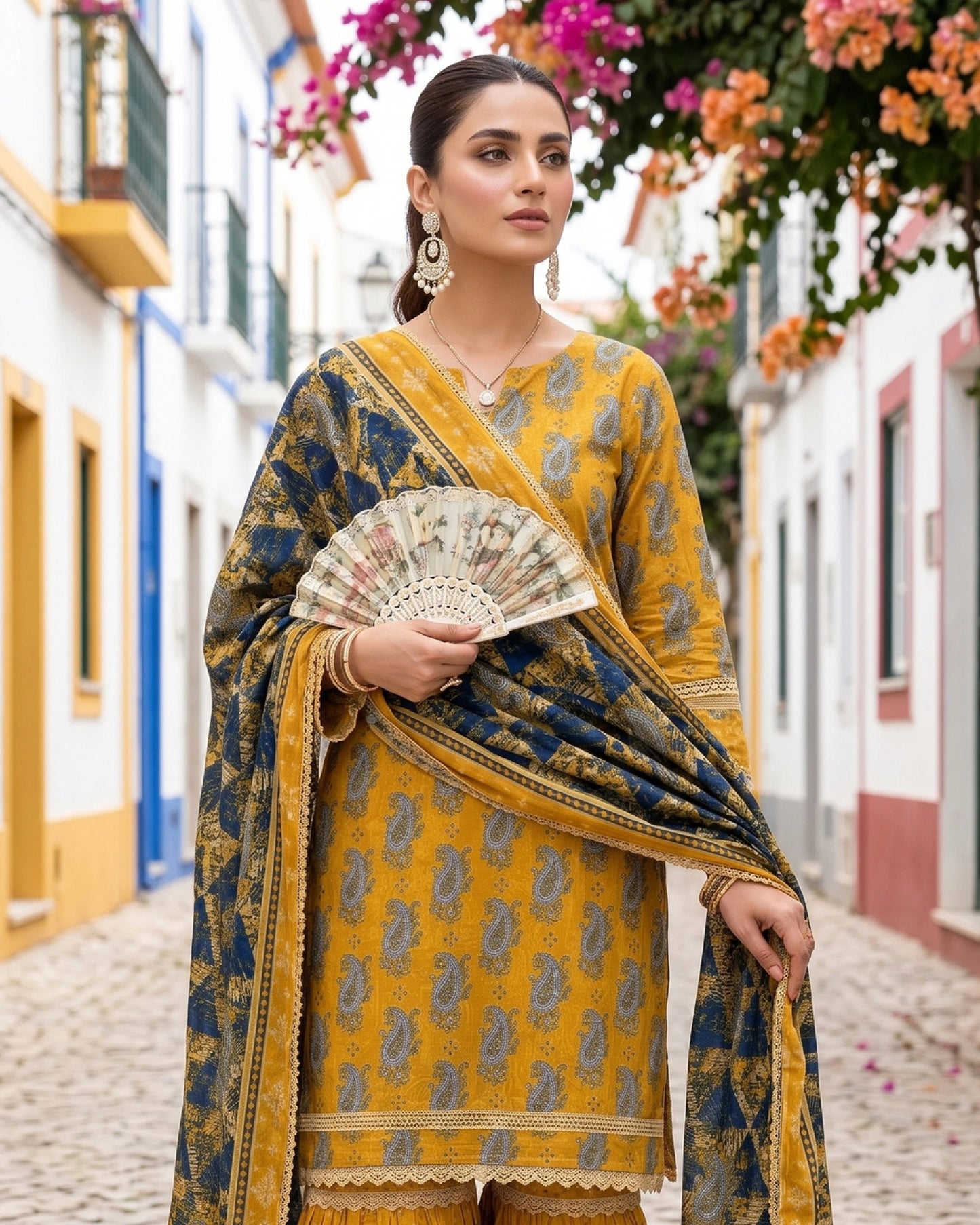 Printed Lawn 3 Piece Suit-ZR202