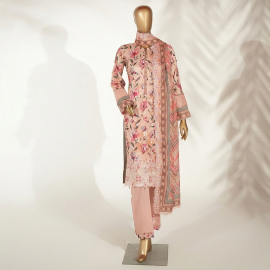 Embroidered Lawn 3PC Suit-ZR062