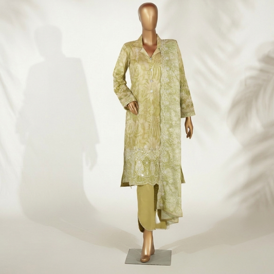 Embroidered Lawn 3PC Suit-ZR061