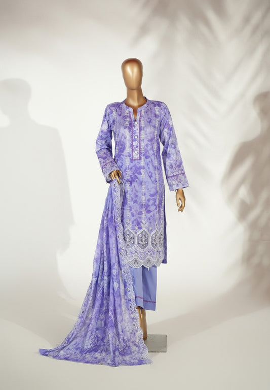 Embroidered Lawn 3PC Suit-ZR066