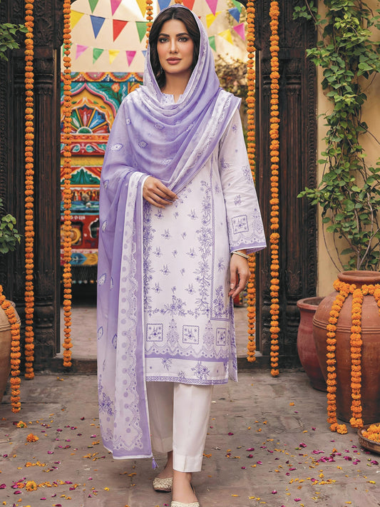 Printed Lawn 3PC-ZR043