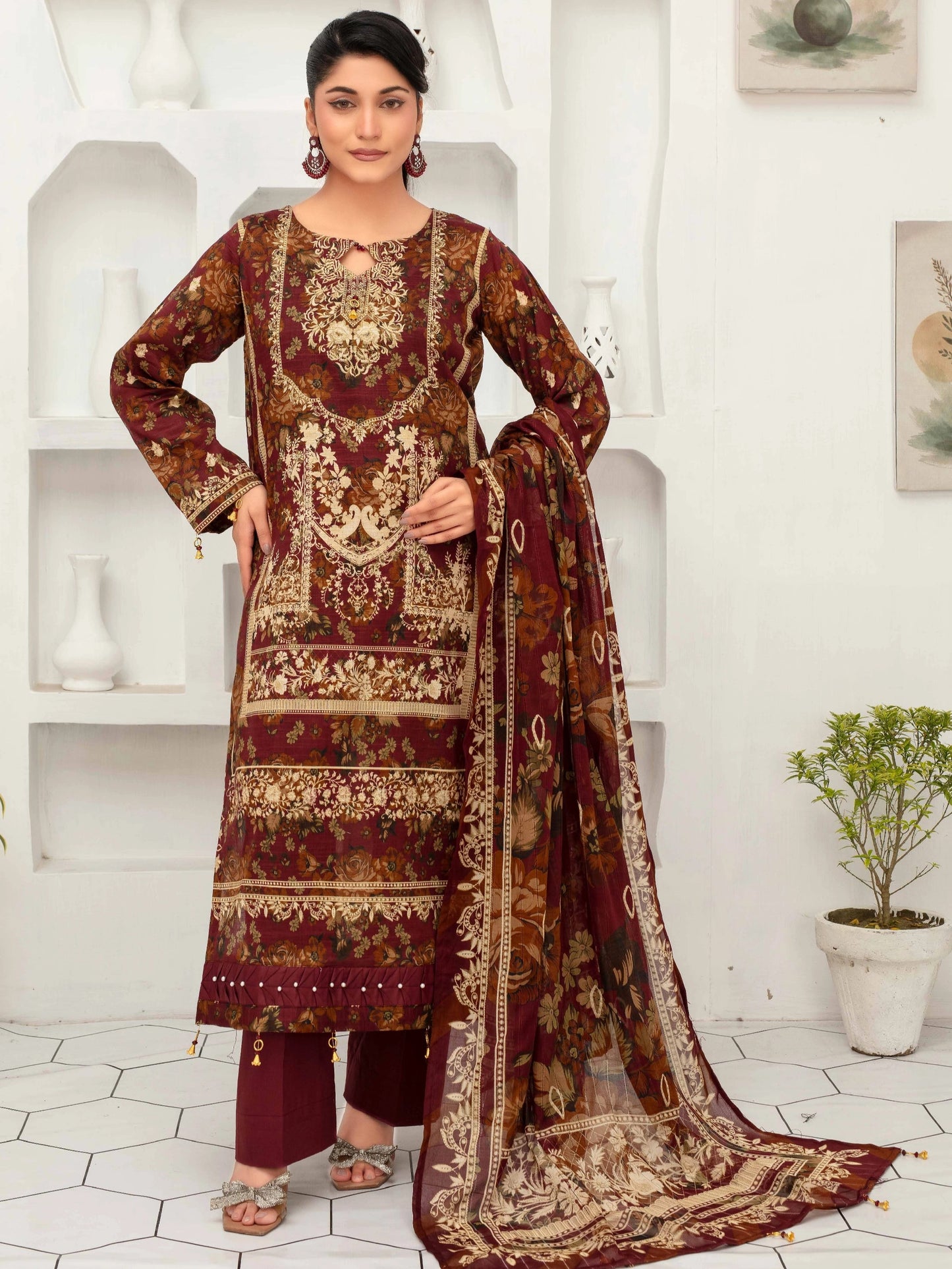 Digital Printed Lawn 3PC-ZR168