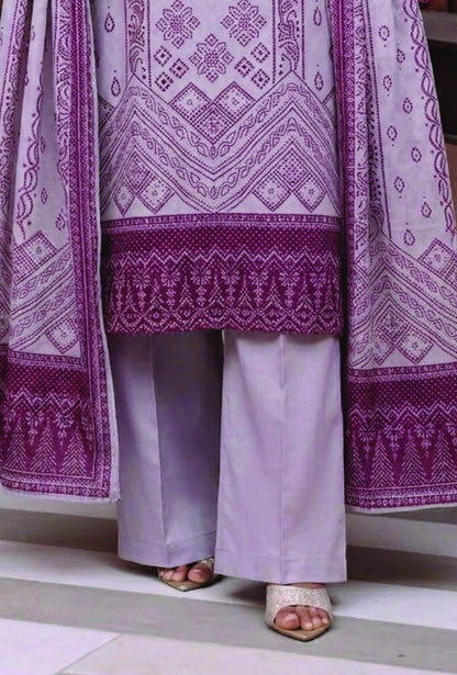 Digital Printed Lawn 3PC Suit-ZR195