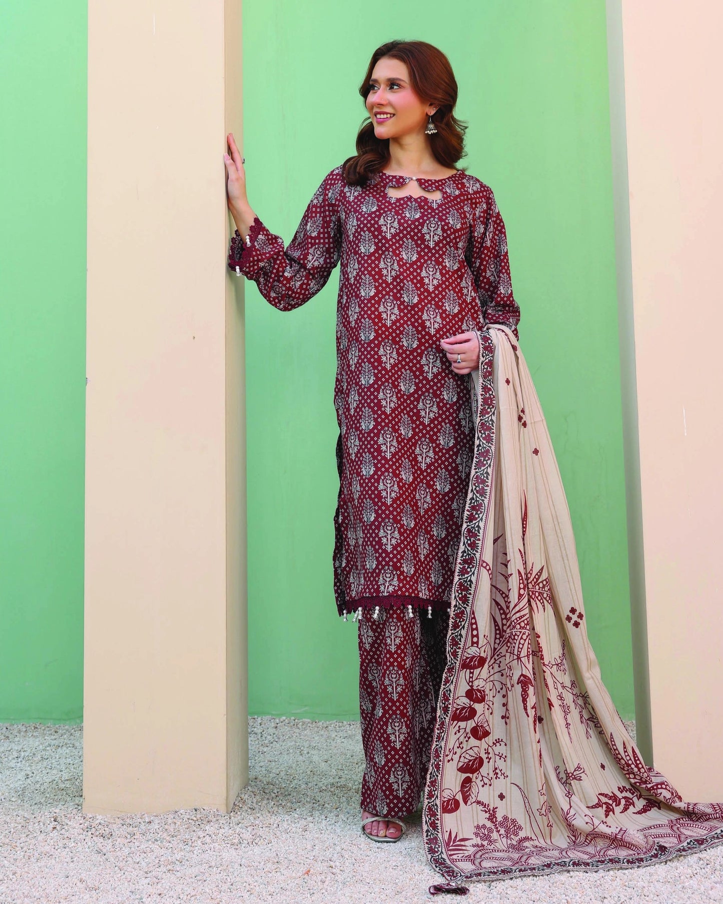Printed Lawn 3PC-Stitched