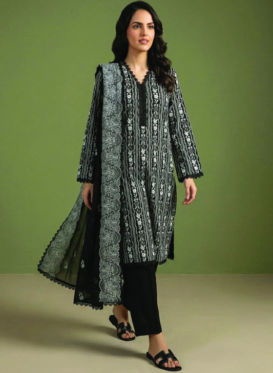 Digital Printed Lawn 3 PC Suit-ZR126