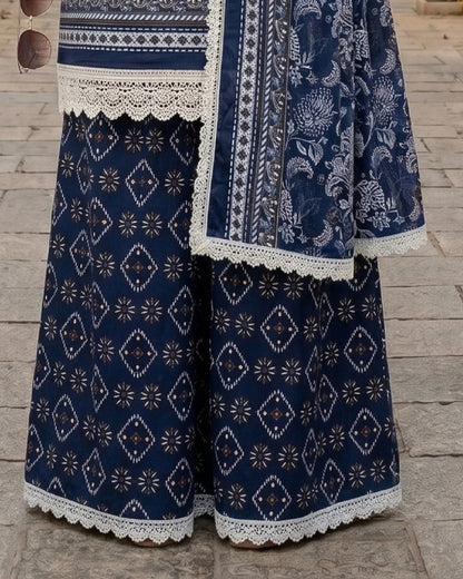 Printed Lawn 3 Piece Suit-ZR201