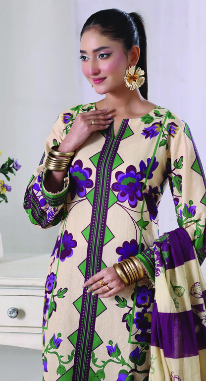Digital Printed Lawn 3PC-ZR182