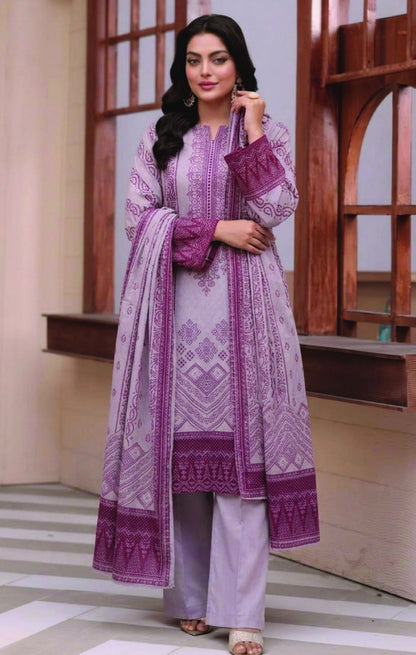 Digital Printed Lawn 3PC Suit-ZR195