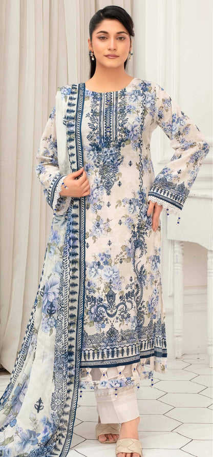 Digital Printed Lawn 3PC-ZR166