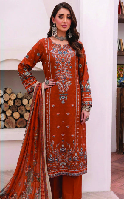 Digital Printed Lawn 3PC Suit-ZR196
