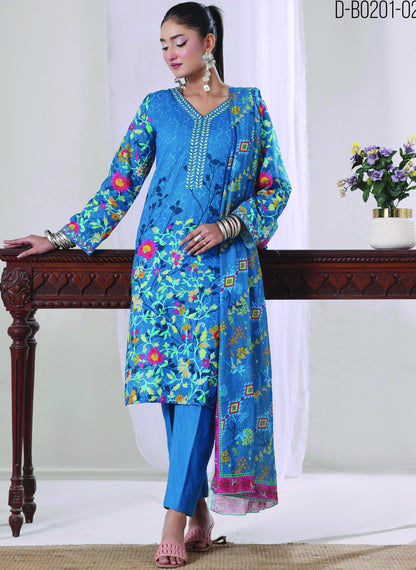 Digital Printed Lawn 3PC-ZR186