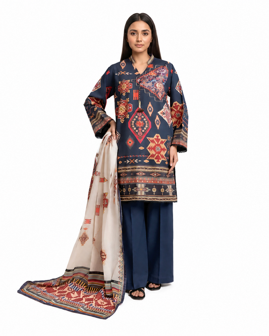 Printed Lawn 3PC | Unstitched-ZR240