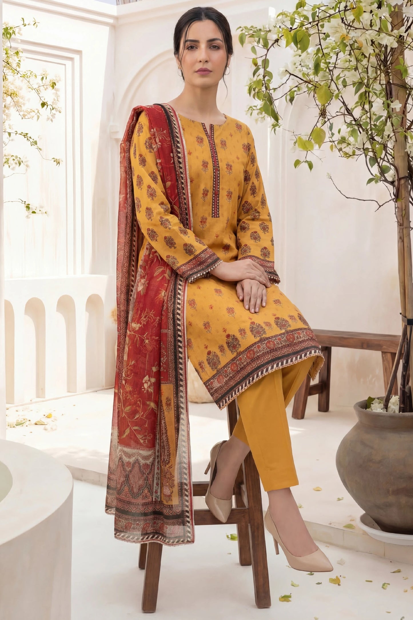 Printed Lawn 3PC-ZR038