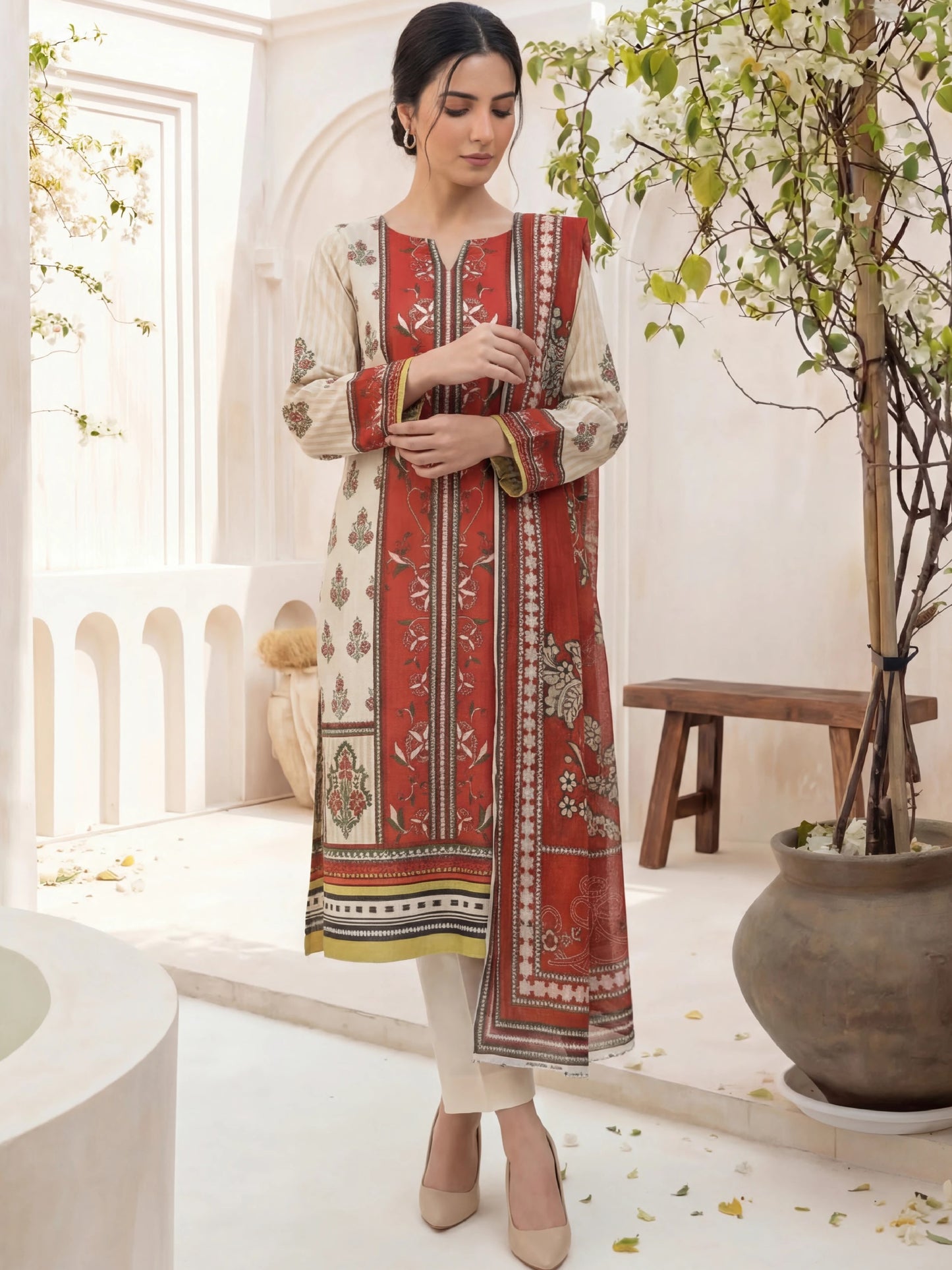 Printed Lawn 3PC-ZR040