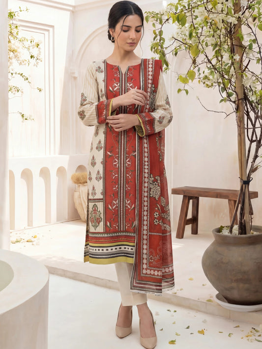 Printed Lawn 3PC-ZR040