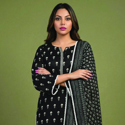 Digital Printed Lawn 3 PC Suit-ZR125