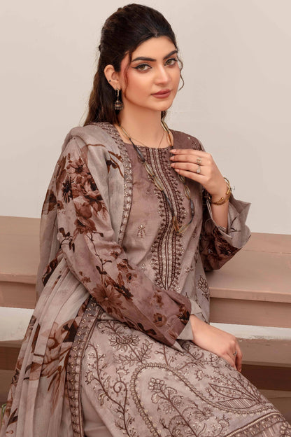 Embroidered Lawn 3PC Suit-ZR147