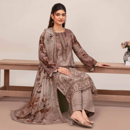 Embroidered Lawn 3PC Suit-ZR147