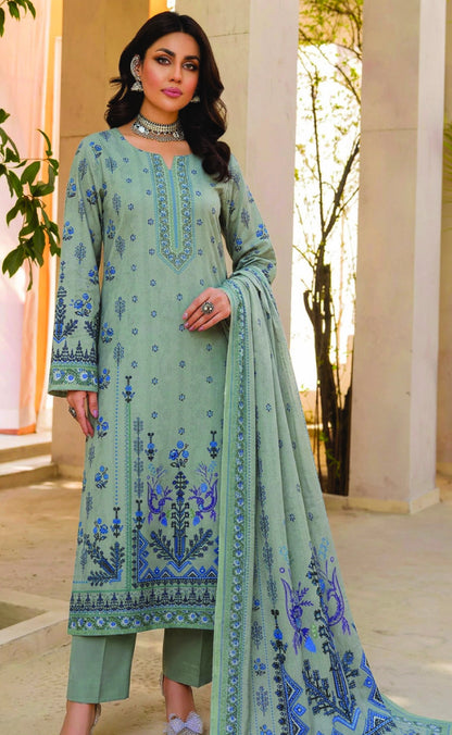 Digital Printed Lawn 3PC Suit-ZR189