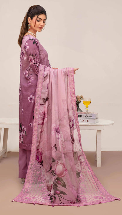 Embroidered Lawn 3PC Suit-ZR146