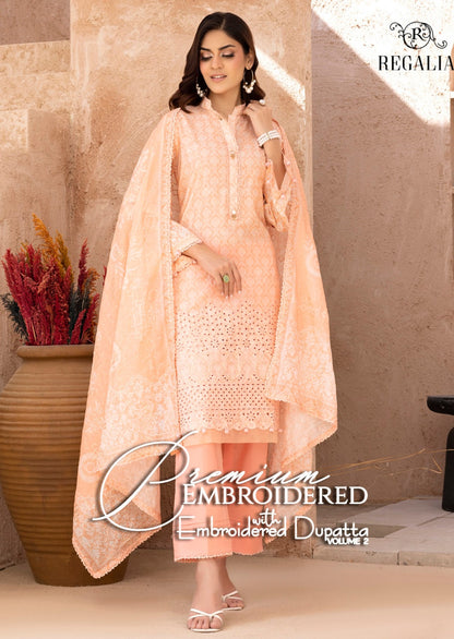 Embroidered Lawn 3PC Suit-ZR056