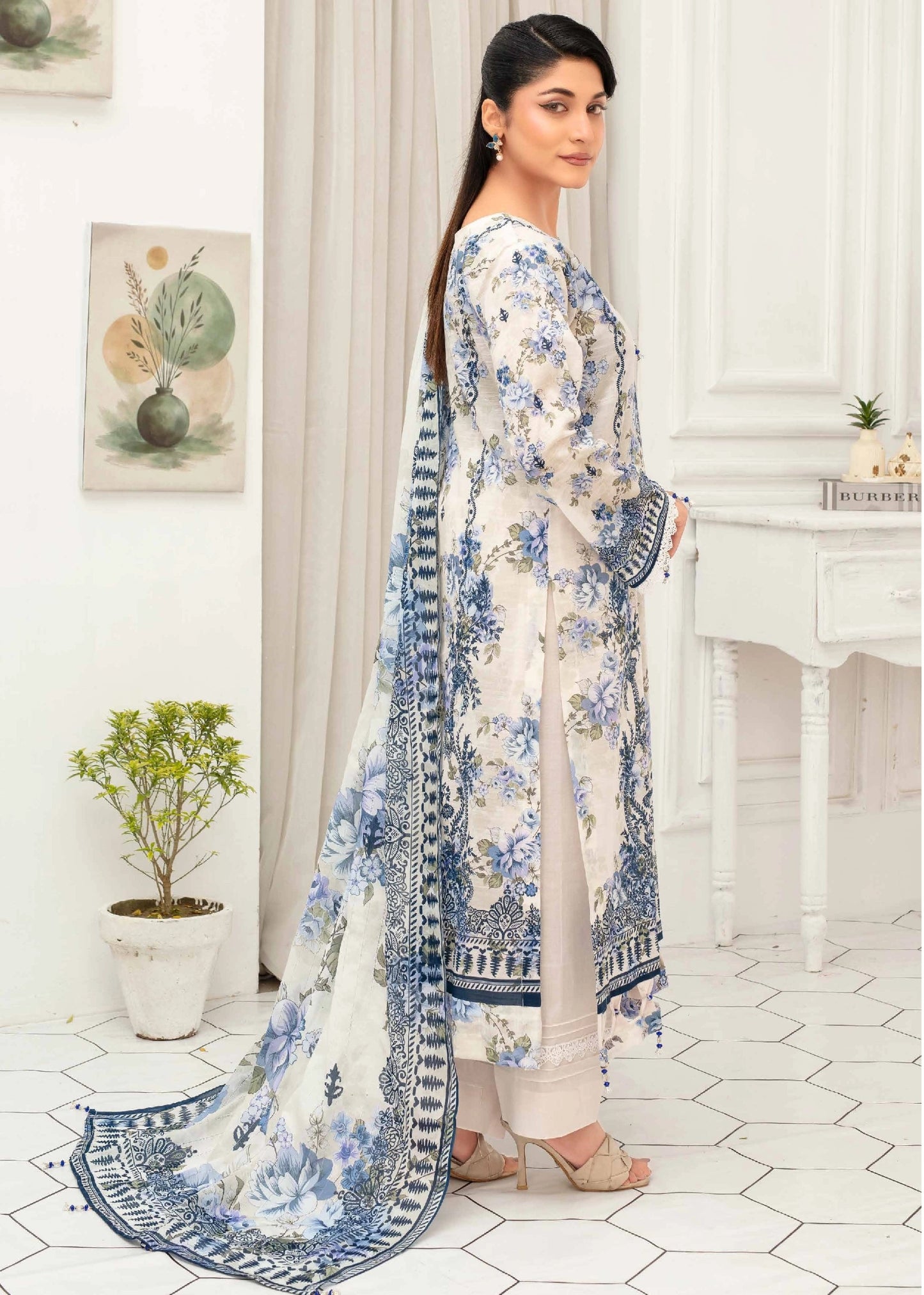 Digital Printed Lawn 3PC-ZR166