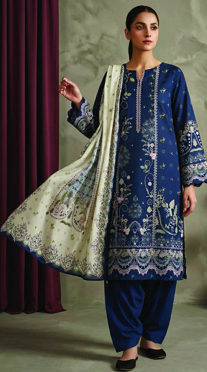 Digital Printed 3PC Lawn Suit-ZR115