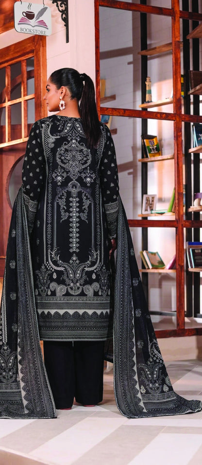 Digital Printed Lawn 3PC Suit-ZR188