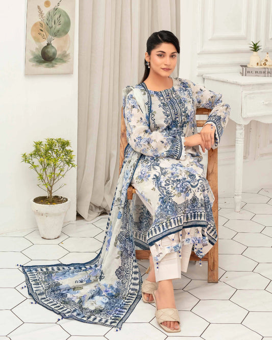 Digital Printed Lawn 3PC-ZR166